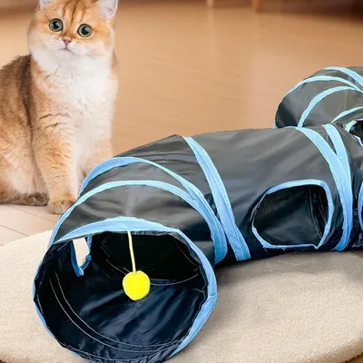 Tunnel de Jeu Pliant pour Chat - Stimule la Curiosité