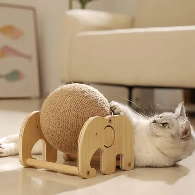FurryFusion Jouet de griffage pour chat en forme d'éléphant FurryFusion Jouet de griffage pour chat en forme d'éléphant
