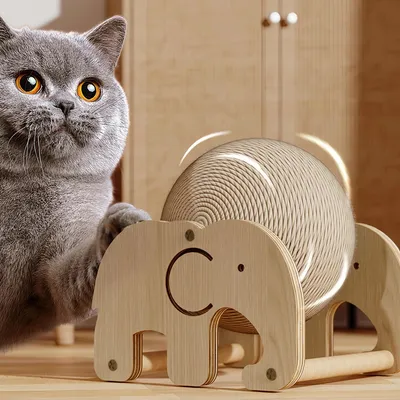 FurryFusion Jouet de griffage pour chat en forme d'éléphant FurryFusion Jouet de griffage pour chat en forme d'éléphant