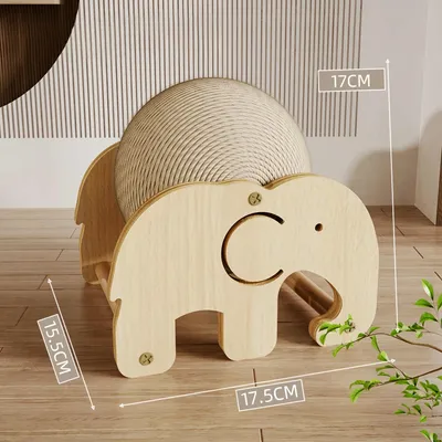FurryFusion Jouet de griffage pour chat en forme d'éléphant FurryFusion Jouet de griffage pour chat en forme d'éléphant