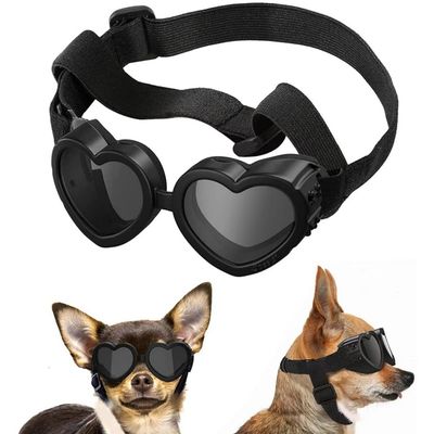ZooVenture Lunettes Chien UV - Cœur, Respirant, Anti-Vent