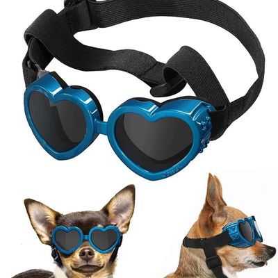 ZooVenture Lunettes Chien UV - Cœur, Respirant, Anti-Vent