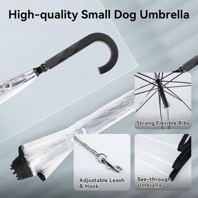 PetTribes Hunde-Regenschirm mit Leine,Schirm PetTribes Hunde-Regenschirm mit Leine,Schirm