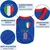 HausPets Camiseta de fútbol de Italia diseño perro transpirable color azul HausPets Camiseta de fútbol de Italia diseño perro transpirable color azul