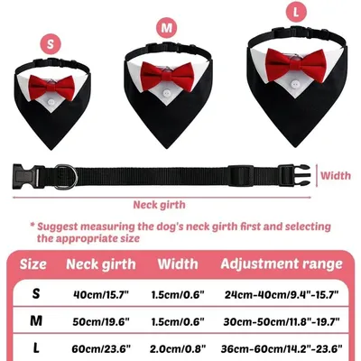 Zoomtopia Collier smoking chien nœud papillon rouge réglable Zoomtopia Collier smoking chien nœud papillon rouge réglable