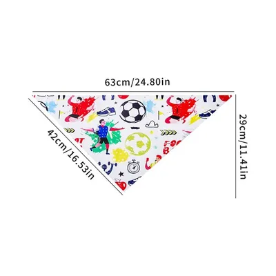 Set 3 Fußball-Bandanas kleine/mittelgroße Hunde, verstellbar weich.