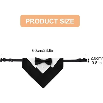Zoomtopia Collier bandana chien smoking nœud papillon + cravate
