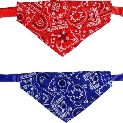 HausPets 2er Pack Verstellbare Hunde Halstücher Rot + Blau HausPets 2er Pack Verstellbare Hunde Halstücher Rot + Blau