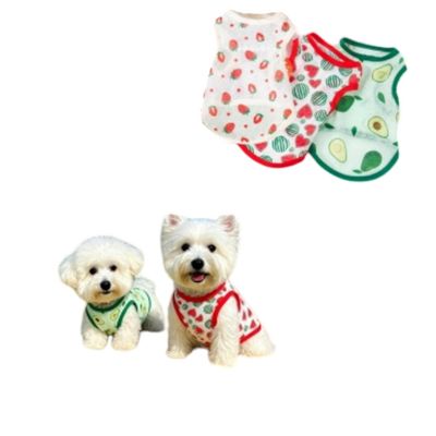 Set 3 atmungsaktive Sommer-T-Shirts kleine/mittelgroße Hunde + Strass.