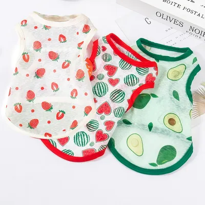 Set 3 atmungsaktive Sommer-T-Shirts kleine/mittelgroße Hunde + Strass.