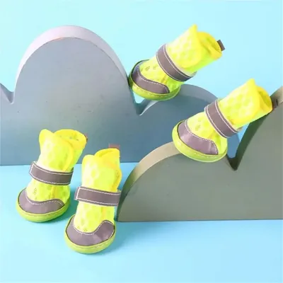 Zoomtopia Chaussures chien taille S bleu réfléchissantes lot 4 Zoomtopia Chaussures chien taille S bleu réfléchissantes lot 4