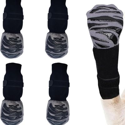 HausPets Lot de 4 Chaussures Chien Antidérapantes Imperméables Taille L