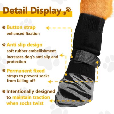 HausPets Juego de 4 zapatos impermeables antideslizantes perros, talla L