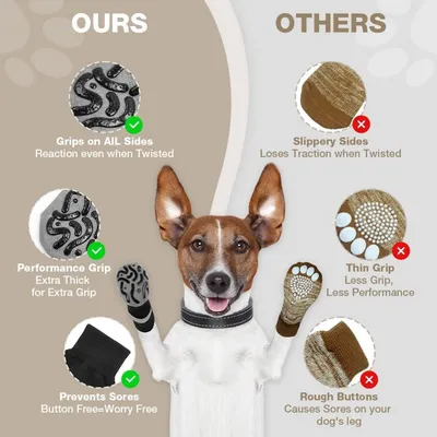 Rutschfeste Socken Hund/Katze Größe L verstellbar 2 Paare. Rutschfeste Socken Hund/Katze Größe L verstellbar 2 Paare.