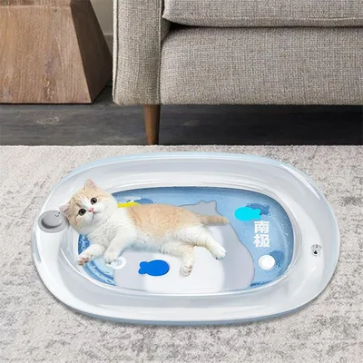 Verdickte waschbare und aufblasbare Wassermatratze für Katzen und Hunde(XL)