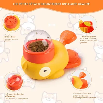 FurryFusion Dispenseur nourriture canard pour chats et chiens FurryFusion Dispenseur nourriture canard pour chats et chiens