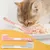 Zoomtopia Lot 4 cuillères chat nourriture humide TPR rose gris Zoomtopia Lot 4 cuillères chat nourriture humide TPR rose gris