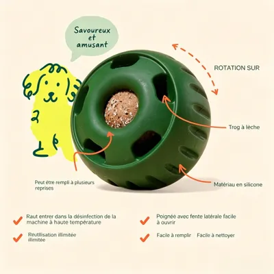 MCBOSON Verbesserter Langsamfressball für Hunde Grün