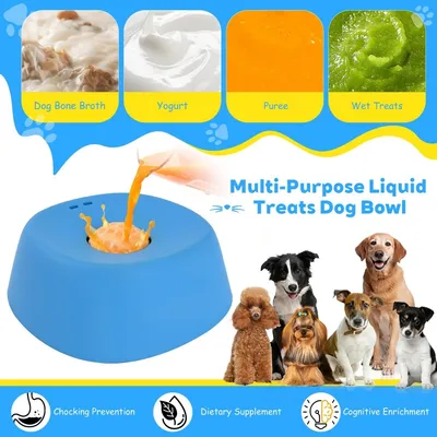 FurBall Bol Lickant Chiens, Anti-éclaboussures avec Bille, 180ml