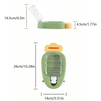 MCBOSON Bouteille d'eau portable pour animaux Carotte, 450 ml avec cordon
