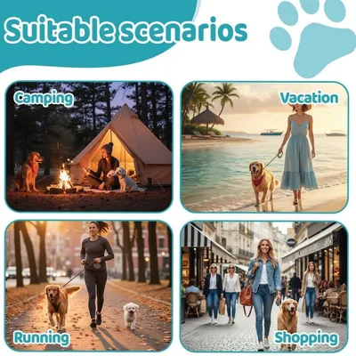 PetTribes Gourde Portable Animaux 285ml, Abreuvoir Silicone Pliable Étanche PetTribes Gourde Portable Animaux 285ml, Abreuvoir Silicone Pliable Étanche