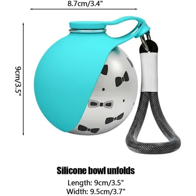 PetTribes Gourde Portable Animaux 285ml, Abreuvoir Silicone Pliable Étanche PetTribes Gourde Portable Animaux 285ml, Abreuvoir Silicone Pliable Étanche