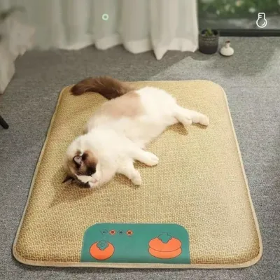 PetTribes Doppelseitige Kühlmatte aus Rattan