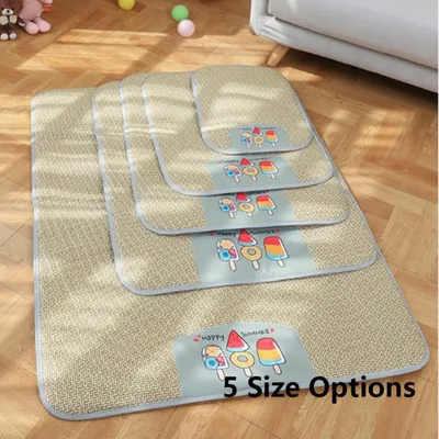 PetTribes Doppelseitige Kühlmatte aus Rattan