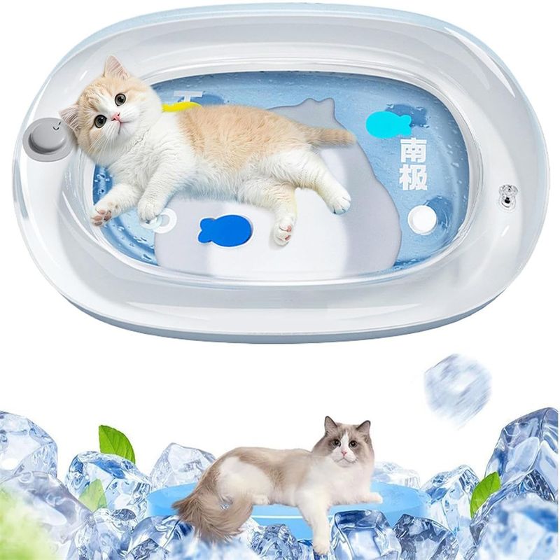 Verdickte, waschbare und aufblasbare Wassermatratze für Katzen und Hunde(M)