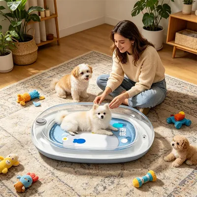 Verdickte, waschbare und aufblasbare Wassermatratze für Katzen und Hunde(M)