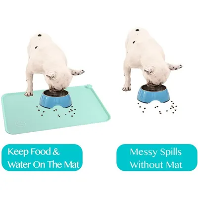 PetTribes Tapis Silicone Gamelle Chien Chat