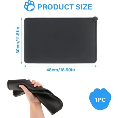 ZooVenture Tapis Silicone Gamelle - Antidérapant, Imperméable ZooVenture Tapis Silicone Gamelle - Antidérapant, Imperméable