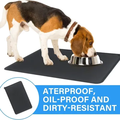 ZooVenture Tapis Silicone Gamelle - Antidérapant, Imperméable ZooVenture Tapis Silicone Gamelle - Antidérapant, Imperméable