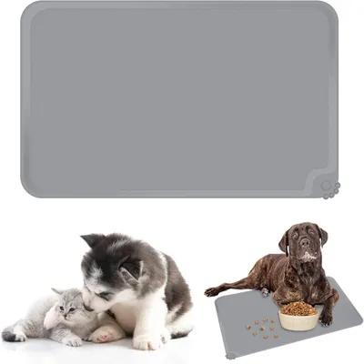 PetTribes Alfombrilla silicona comederos perros gatos, aprobada FDA