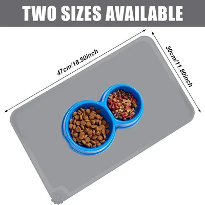 PetTribes Tapis Gamelle Chien Chat en Silicone FDA,Imperméable Antidérapant