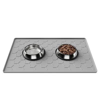 PetTribes Tapis Nourriture Chien Chat, silicone anti-fuite et anti-dérapant PetTribes Tapis Nourriture Chien Chat, silicone anti-fuite et anti-dérapant