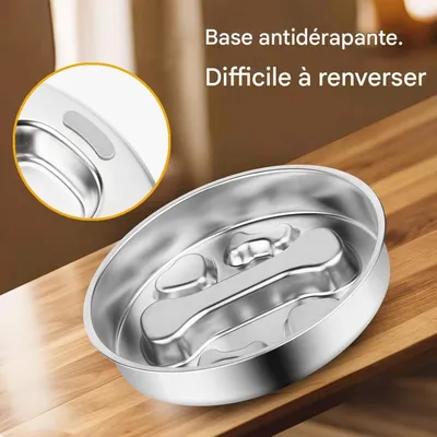 FurryFusion Gamelle anti - glouton en acier inoxydable pour chien FurryFusion Gamelle anti - glouton en acier inoxydable pour chien