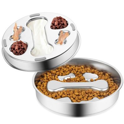 FurryFusion Gamelle anti - glouton en acier inoxydable pour chien