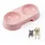 ZooVenture Bol Double Compartiment Chat Chien Rose ZooVenture Bol Double Compartiment Chat Chien Rose