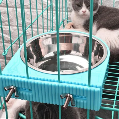 ZooVenture Bol Suspendu Cage Chat Chien Oiseau Inox