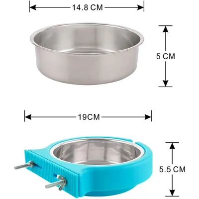 ZooVenture Bol Suspendu Cage Chat Chien Oiseau Inox