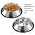 PetTribes Gamelle Acier Inoxydable Antidérapante Animaux (26cm/Lot de 2)