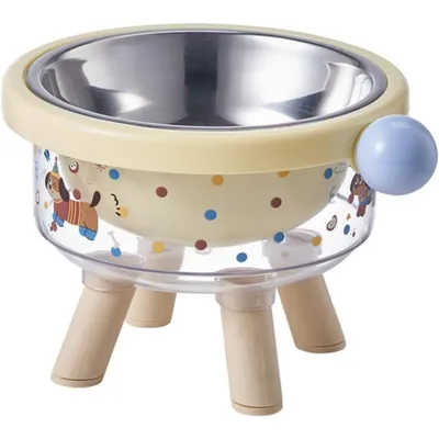 ZooVenture Bol Eleve Chien Inox Jaune Amovible ZooVenture Bol Eleve Chien Inox Jaune Amovible