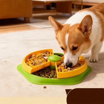 FurryFusion Gamelle anti - glouton double pour chien et chat