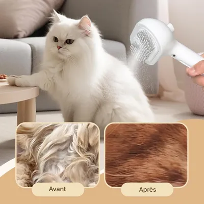 FurryFusion Peigne pour animaux de compagnie avec pulvérisateur FurryFusion Peigne pour animaux de compagnie avec pulvérisateur