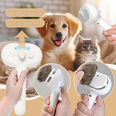 FurryFusion Peigne pour animaux de compagnie avec pulvérisateur FurryFusion Peigne pour animaux de compagnie avec pulvérisateur