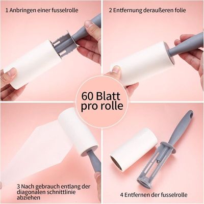 7 pcs (420 feuilles) Rouleau anti-poils : brosse collante vêtements & sofa