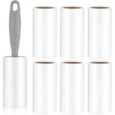 7 pcs (420 feuilles) Rouleau anti-poils : brosse collante vêtements & sofa