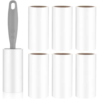 7 pcs (420 feuilles) Rouleau anti-poils : brosse collante vêtements & sofa 7 pcs (420 feuilles) Rouleau anti-poils : brosse collante vêtements & sofa