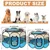 PetTribes Parc Pliant Gris S pour Chien Chat 8 Panneaux 73x73x43cm PetTribes Parc Pliant Gris S pour Chien Chat 8 Panneaux 73x73x43cm